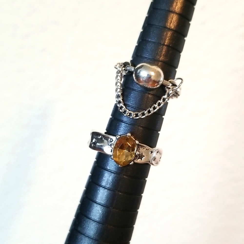 3 for $15 Adjustable Silver Ring Set
